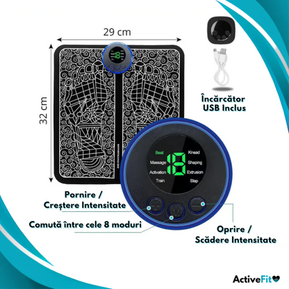 Masațiator pentru picioare EMS Activefit® + Șosete anti-varice (GRATUITE)